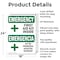 Signmission First Aid Kit Inside Bilingual, 18 in W x Rectangle, Aluminum OS-2PACK-EM-A-1824-L-10322 - alternate 3